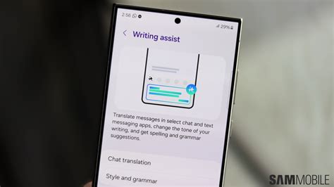 Samsung Galaxy AI Features: Chat Assist .